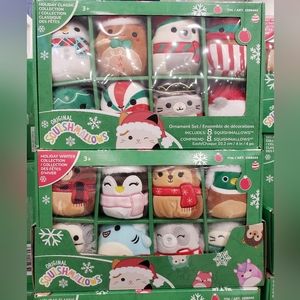 16 total Squishmallow Christmas Holiday Ornaments 4" Box Set NEW 2022